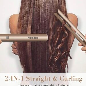 2 in 1 “Locking” straightening & curling iron